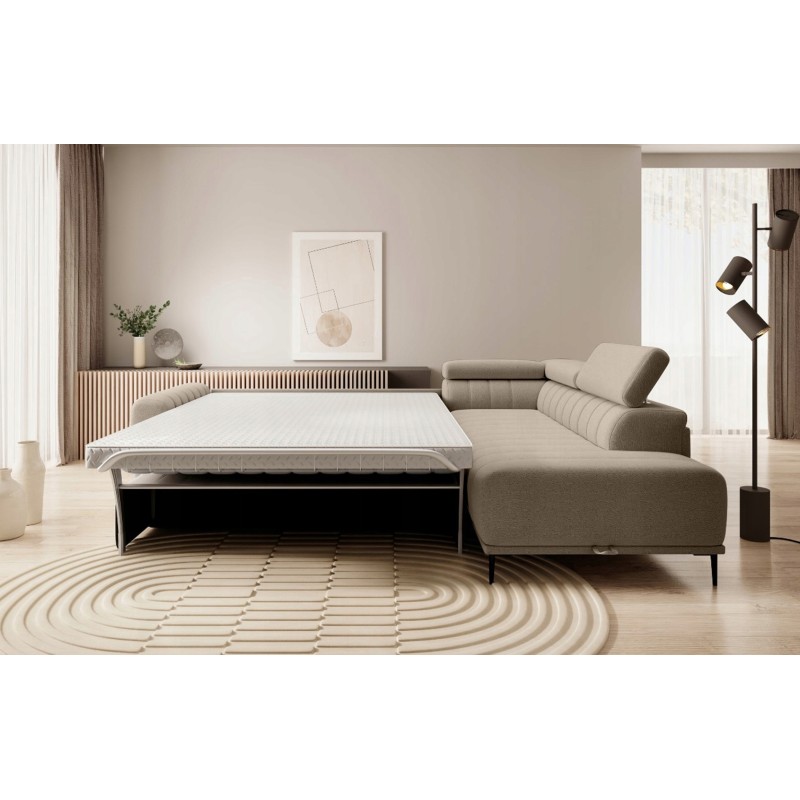 GANDI 120 Right-Side Corner Sofa with Italian Mattress System in Salvador 03 Cappuccino by WERSAL GANDI 120 Right-Side Corner Sofa with Italian Mattress System in Salvador 03 Cappuccino by WERSAL