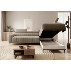 GANDI 120 Right-Side Corner Sofa with Italian Mattress System in Salvador 03 Cappuccino by WERSAL GANDI 120 Right-Side Corner Sofa with Italian Mattress System in Salvador 03 Cappuccino by WERSAL