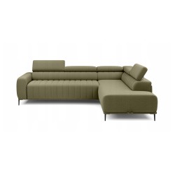 GANDI 120 Right-Handed Corner Sofa with Italian Mattress System, Salvador 10 Green - VERSAILLES Edition