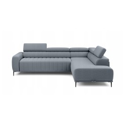 GANDI 120 Right-Hand Corner Sofa with Italian Mattress System Salvador 14 in Grey by WERSAL