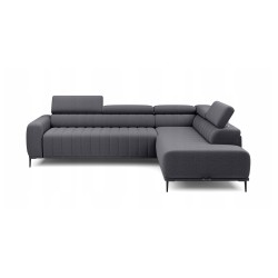 GANDI 120 Right-Handed Corner Sofa with Italian Mattress System, Salvador 15 Dark Grey Edition by WERSAL