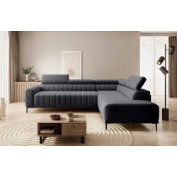 GANDI 120 Right-Handed Corner Sofa with Italian Mattress System Salvador 16 in Graphite WERSAL GANDI 120 Right-Handed Corner Sofa with Italian Mattress System Salvador 16 in Graphite WERSAL