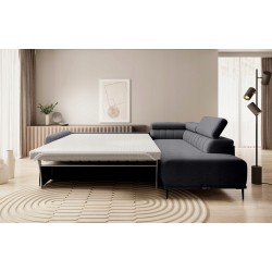 GANDI 120 Right-Handed Corner Sofa with Italian Mattress System Salvador 16 in Graphite WERSAL GANDI 120 Right-Handed Corner Sofa with Italian Mattress System Salvador 16 in Graphite WERSAL