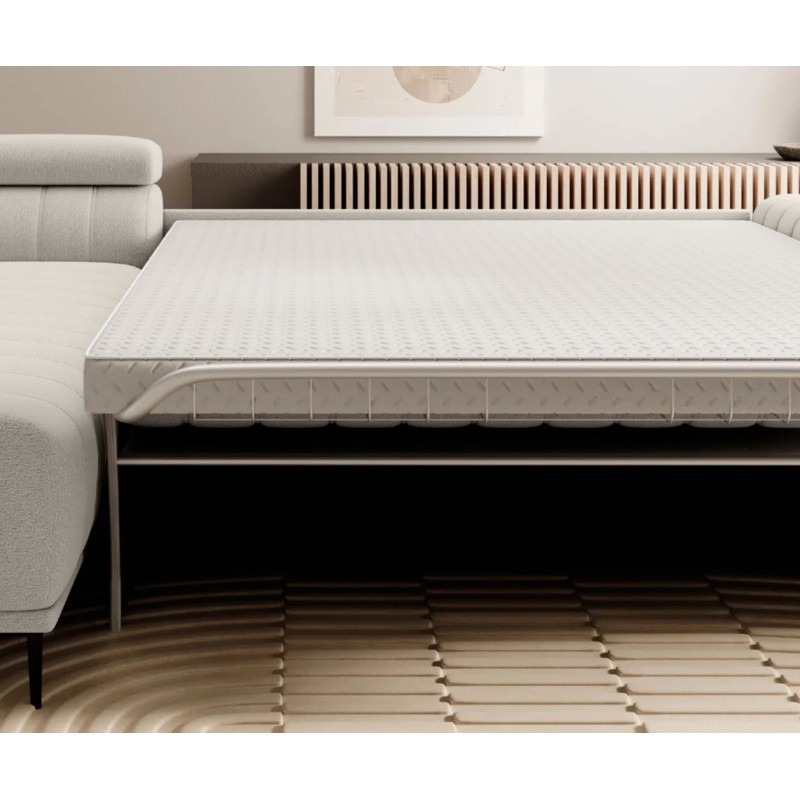 GANDI 140 Left-Handed Corner Sofa with Italian Mattress System in Salvador 01 Beige by WERSAL GANDI 140 Left-Handed Corner Sofa with Italian Mattress System in Salvador 01 Beige by WERSAL