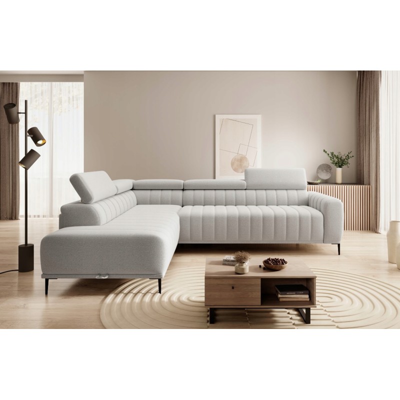 GANDI 140 Left-Handed Corner Sofa with Italian Mattress System, Salvador 13 Ash Grey Edition by WERSAL GANDI 140 Left-Handed Corner Sofa with Italian Mattress System, Salvador 13 Ash Grey Edition by WERSAL