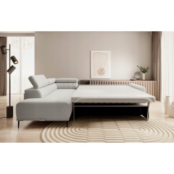 GANDI 140 Left-Handed Corner Sofa with Italian Mattress System, Salvador 13 Ash Grey Edition by WERSAL GANDI 140 Left-Handed Corner Sofa with Italian Mattress System, Salvador 13 Ash Grey Edition by WERSAL