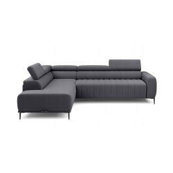 GANDI 140 Left-Handed Corner Sofa with Italian Salvador 15 Mattress System in Dark Grey by WERSAL