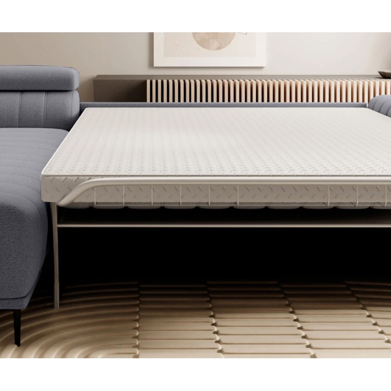 GANDI 140 Left-Handed Corner Sofa with Italian Salvador 15 Mattress System in Dark Grey by WERSAL GANDI 140 Left-Handed Corner Sofa with Italian Salvador 15 Mattress System in Dark Grey by WERSAL