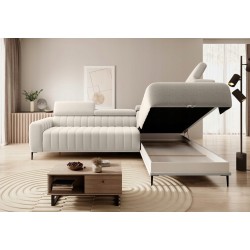 GANDI 140 Right-Handed Corner Sofa with Italian Mattress System in Salvador 01 Beige by WERSAL GANDI 140 Right-Handed Corner Sofa with Italian Mattress System in Salvador 01 Beige by WERSAL