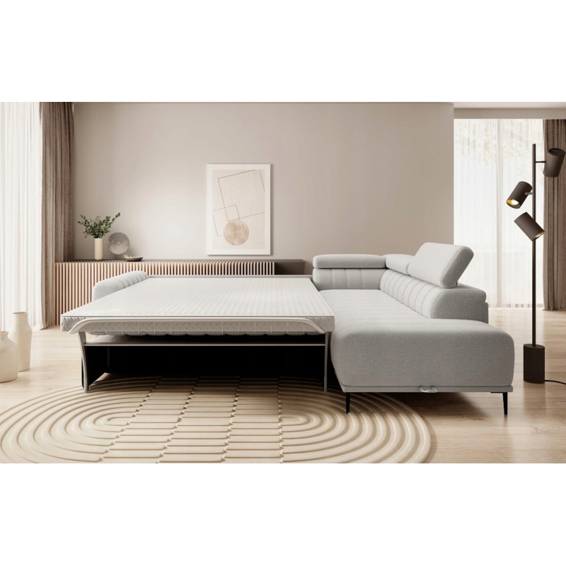 "GANDI 140 Right-Hand Corner Sofa with Italian Mattress System, Salvador 13 Ash Grey Edition by WERSAL" "GANDI 140 Right-Hand Corner Sofa with Italian Mattress System, Salvador 13 Ash Grey Edition by WERSAL"