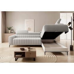 "GANDI 140 Right-Hand Corner Sofa with Italian Mattress System, Salvador 13 Ash Grey Edition by WERSAL" "GANDI 140 Right-Hand Corner Sofa with Italian Mattress System, Salvador 13 Ash Grey Edition by WERSAL"
