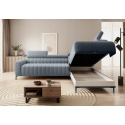 GANDI 140 Right-Handed Corner Sofa with Italian Mattress System Salvador 14 in Grey - VERSAILLES Edition GANDI 140 Right-Handed Corner Sofa with Italian Mattress System Salvador 14 in Grey - VERSAILLES Edition