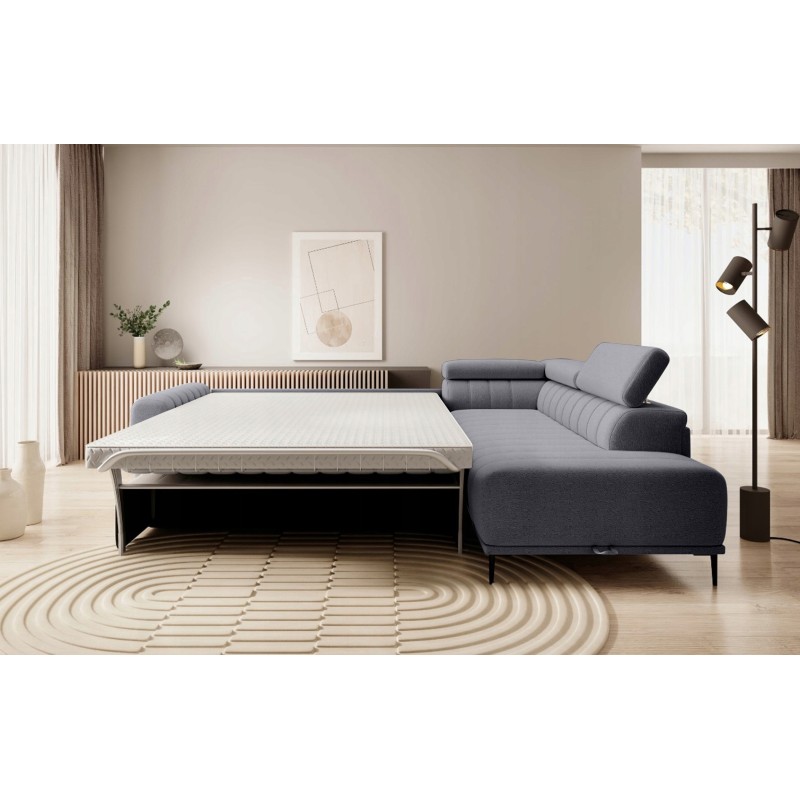 "GANDI 140 Right-Hand Corner Sofa with Italian Mattress System Salvador 15 in Dark Grey by WERSAL" "GANDI 140 Right-Hand Corner Sofa with Italian Mattress System Salvador 15 in Dark Grey by WERSAL"