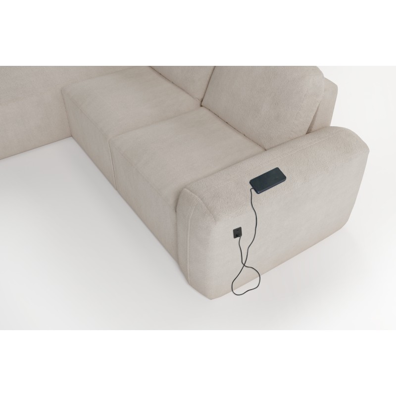 Elegant Monaco I Corner Sofa with a sleeping function, upholstered in Velvet fabric, Velo 627 Elegant Monaco I Corner Sofa with a sleeping function, upholstered in Velvet fabric, Velo 627