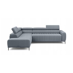"GANDI 160 Left-Hand Corner Sofa with Italian Mattress System, Salvador 14 Gray - VERSAL Edition"