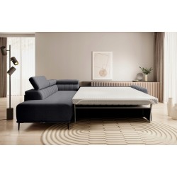 GANDI 160 Left-Handed Corner Sofa with Italian Mattress System, Salvador 16 Graphite by WERSAL GANDI 160 Left-Handed Corner Sofa with Italian Mattress System, Salvador 16 Graphite by WERSAL