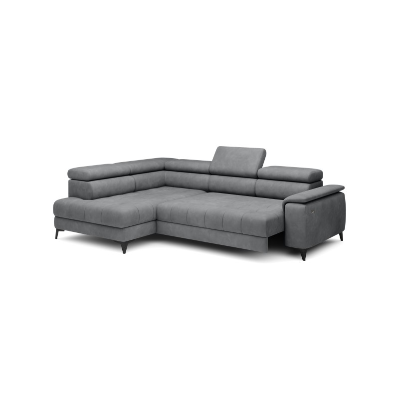 CHIVAS L Left-Handed Corner Sofa with Electric Seat Adjustment, Free-Standing Fabric Element 04 WERSAL CHIVAS L Left-Handed Corner Sofa with Electric Seat Adjustment, Free-Standing Fabric Element 04 WERSAL