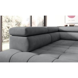 CHIVAS L Left-Handed Corner Sofa with Electric Seat Adjustment, Free-Standing Fabric Element 04 WERSAL CHIVAS L Left-Handed Corner Sofa with Electric Seat Adjustment, Free-Standing Fabric Element 04 WERSAL