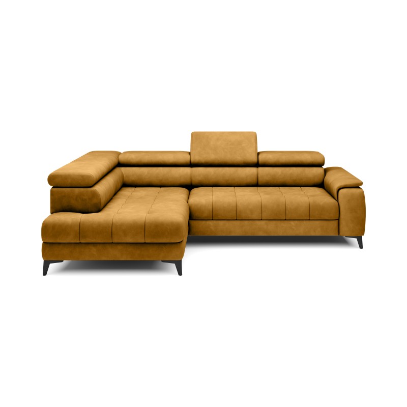 CHIVAS L Left-Handed Corner Sofa with Electric Seat Adjustment, Freestanding Fabric Element 08 VERSAILLES