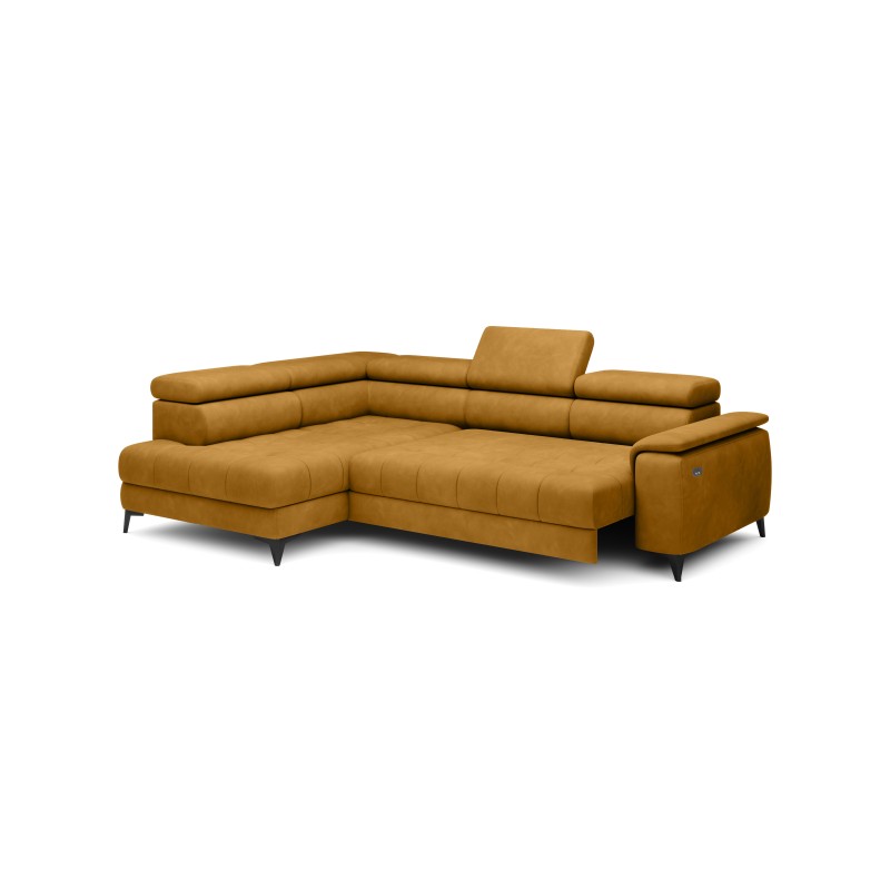 CHIVAS L Left-Handed Corner Sofa with Electric Seat Adjustment, Freestanding Fabric Element 08 VERSAILLES CHIVAS L Left-Handed Corner Sofa with Electric Seat Adjustment, Freestanding Fabric Element 08 VERSAILLES