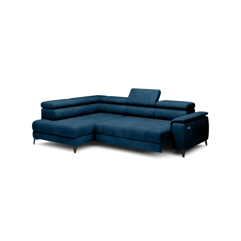 CHIVAS L Left-Handed Corner Sofa with Electric Seat Adjustment, Freestanding Fabric Element 13 VERSAILLES CHIVAS L Left-Handed Corner Sofa with Electric Seat Adjustment, Freestanding Fabric Element 13 VERSAILLES