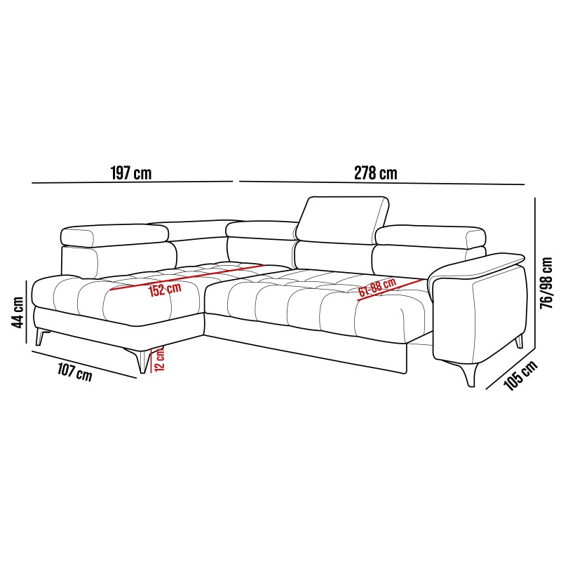 CHIVAS R-Handed Corner Sofa: The Epitome of Class and Comfort CHIVAS R-Handed Corner Sofa: The Epitome of Class and Comfort