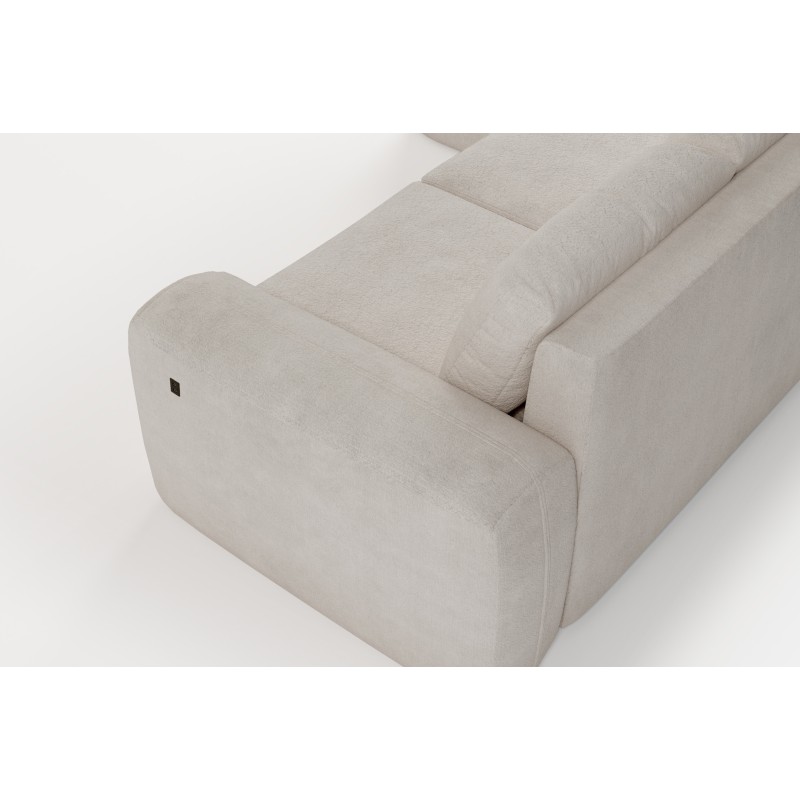Elegantes Ecksofa Monaco I mit Schlaffunktion, bezogen mit Veloursstoff, Velo 635. Elegantes Ecksofa Monaco I mit Schlaffunktion, bezogen mit Veloursstoff, Velo 635.