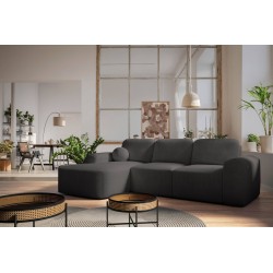 Elegancki Narożnik Monaco I z funkcją spania, tapicerowany tkaniną Welur, Velo 635