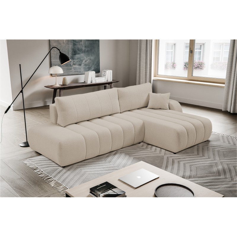 BALOO Right Free-Standing Corner Sofa in LAMBI 07 Fabric BALOO Right Free-Standing Corner Sofa in LAMBI 07 Fabric