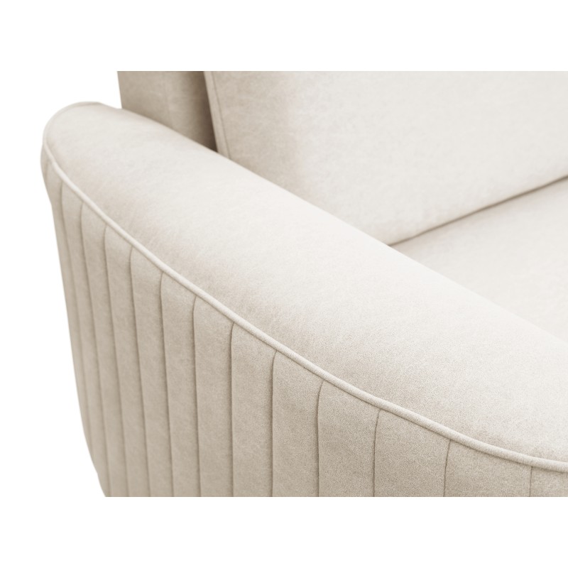 LAREN Modern Corner Sofa with Sleeper Function, Bedding Compartment, Plastic Legs, Left Side, CREMAL, 251x251x85 cm LAREN Modern Corner Sofa with Sleeper Function, Bedding Compartment, Plastic Legs, Left Side, CREMAL, 251x251x85 cm