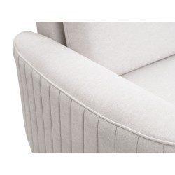 LAREN Modern Corner Sofa with Sleep Function, Bedding Storage, Plastic Legs, Left Side, ECRU, 251x251x85 cm LAREN Modern Corner Sofa with Sleep Function, Bedding Storage, Plastic Legs, Left Side, ECRU, 251x251x85 cm