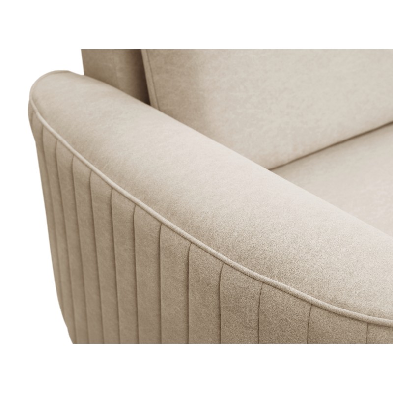 LAREN Modern Corner Sofa with Sleep Function, Bedding Storage, Plastic Legs, Left Side, BEIGE, 251x251x85 cm LAREN Modern Corner Sofa with Sleep Function, Bedding Storage, Plastic Legs, Left Side, BEIGE, 251x251x85 cm