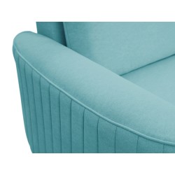 LAREN Modern Corner Sofa with Sleep Function, Bedding Storage, Plastic Legs, Left Side, TURQUOISE, 251x251x85 cm LAREN Modern Corner Sofa with Sleep Function, Bedding Storage, Plastic Legs, Left Side, TURQUOISE, 251x251x85 cm