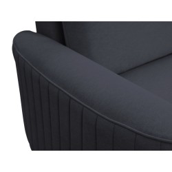 LAREN Modern Corner Sofa with Sleep Function, Bedding Storage, Plastic Legs, Left Side, NAVY, 251x251x85 cm LAREN Modern Corner Sofa with Sleep Function, Bedding Storage, Plastic Legs, Left Side, NAVY, 251x251x85 cm