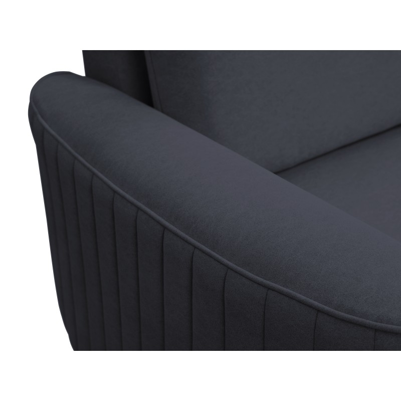 LAREN Modern Corner Sofa with Sleep Function, Bedding Storage, Plastic Legs, Left Side, NAVY, 251x251x85 cm LAREN Modern Corner Sofa with Sleep Function, Bedding Storage, Plastic Legs, Left Side, NAVY, 251x251x85 cm