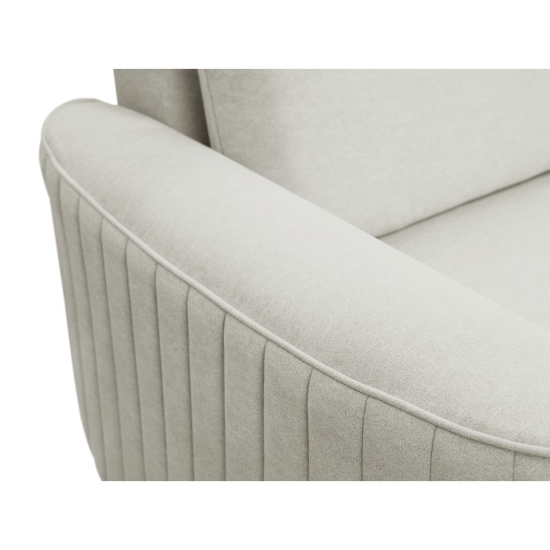 LAREN Modern Corner Sofa with Sleeper Function, Bedding Storage, Plastic Legs, Right Side, LIGHT ASHLEY, 251x251x85 cm LAREN Modern Corner Sofa with Sleeper Function, Bedding Storage, Plastic Legs, Right Side, LIGHT ASHLEY, 251x251x85 cm