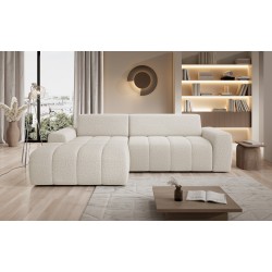 SAVIO Left-Hand Corner Sofa with Electric Adjustment, Free-Standing in KANSAS 02 Light Beige Fabric - VERSAILLES Edition SAVIO Left-Hand Corner Sofa with Electric Adjustment, Free-Standing in KANSAS 02 Light Beige Fabric - VERSAILLES Edition