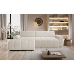 SAVIO Left-Hand Corner Sofa with Electric Adjustment, Free-Standing in KANSAS 02 Light Beige Fabric - VERSAILLES Edition SAVIO Left-Hand Corner Sofa with Electric Adjustment, Free-Standing in KANSAS 02 Light Beige Fabric - VERSAILLES Edition