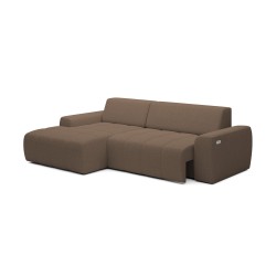 SAVIO Left-Handed Corner Sofa with Electric Adjustment in Free-Standing KANSAS 08 Cappuccino Fabric - WERSAL Edition SAVIO Left-Handed Corner Sofa with Electric Adjustment in Free-Standing KANSAS 08 Cappuccino Fabric - WERSAL Edition