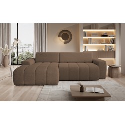 SAVIO Left-Handed Corner Sofa with Electric Adjustment in Free-Standing KANSAS 08 Cappuccino Fabric - WERSAL Edition SAVIO Left-Handed Corner Sofa with Electric Adjustment in Free-Standing KANSAS 08 Cappuccino Fabric - WERSAL Edition