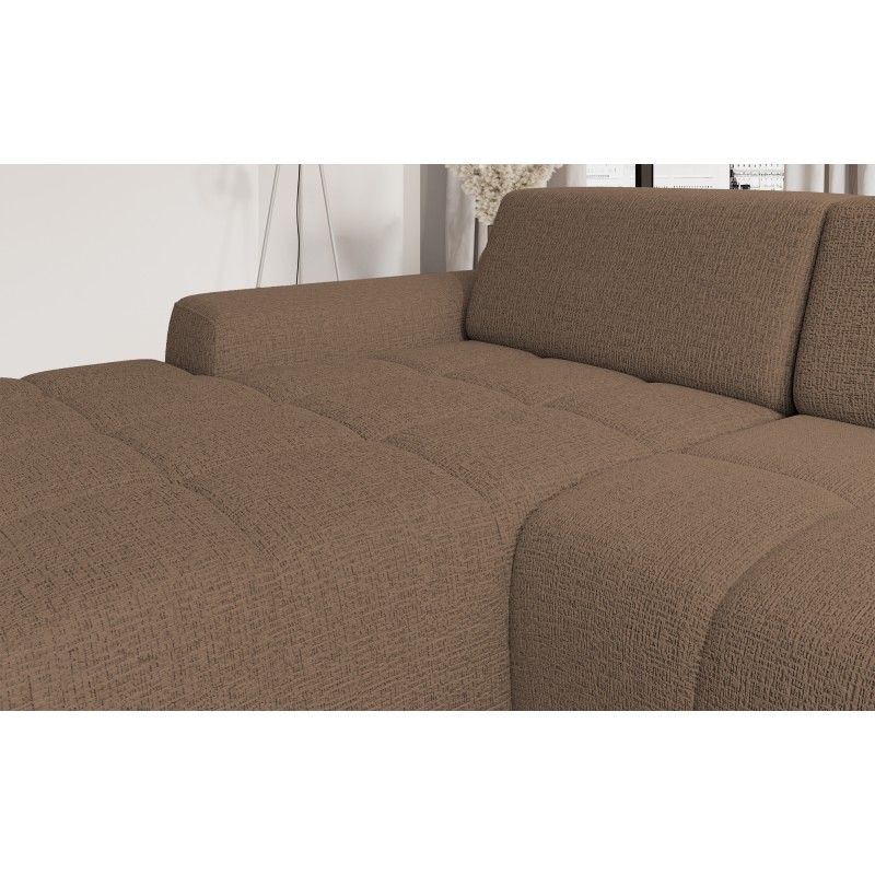 SAVIO Left-Handed Corner Sofa with Electric Adjustment in Free-Standing KANSAS 08 Cappuccino Fabric - WERSAL Edition SAVIO Left-Handed Corner Sofa with Electric Adjustment in Free-Standing KANSAS 08 Cappuccino Fabric - WERSAL Edition