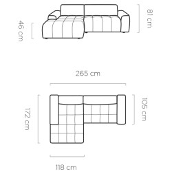 SAVIO Left-Handed Corner Sofa with Electric Adjustment, Free-Standing in KANSAS 12 Ash Fabric WERSAL SAVIO Left-Handed Corner Sofa with Electric Adjustment, Free-Standing in KANSAS 12 Ash Fabric WERSAL