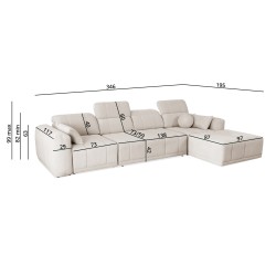 Luxor XII Ecksofa mit Schlaffunktion - elegantes und praktisches Möbelstück für Ihr Zuhause