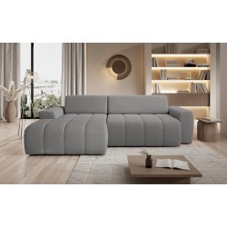 SAVIO Left-Handed Corner Sofa with Electric Adjustment, Freestanding, KANSAS 14 Light Grey Fabric, VERSAILLES Edition SAVIO Left-Handed Corner Sofa with Electric Adjustment, Freestanding, KANSAS 14 Light Grey Fabric, VERSAILLES Edition