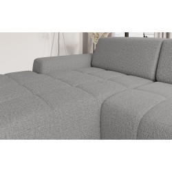SAVIO Left-Handed Corner Sofa with Electric Adjustment, Freestanding, KANSAS 14 Light Grey Fabric, VERSAILLES Edition SAVIO Left-Handed Corner Sofa with Electric Adjustment, Freestanding, KANSAS 14 Light Grey Fabric, VERSAILLES Edition