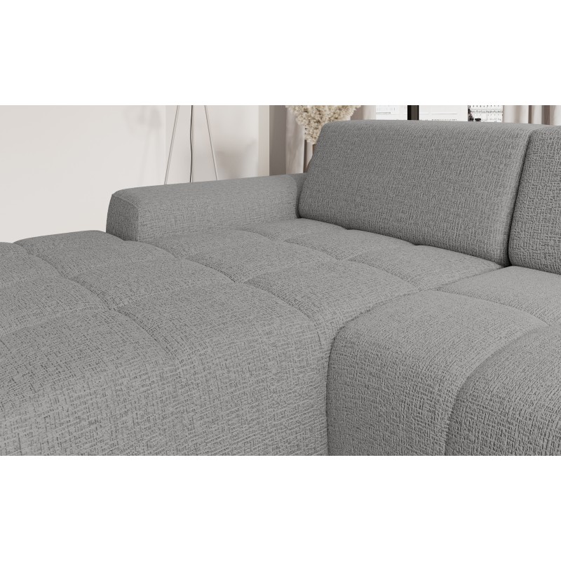 SAVIO Left-Handed Corner Sofa with Electric Adjustment, Freestanding, KANSAS 14 Light Grey Fabric, VERSAILLES Edition SAVIO Left-Handed Corner Sofa with Electric Adjustment, Freestanding, KANSAS 14 Light Grey Fabric, VERSAILLES Edition