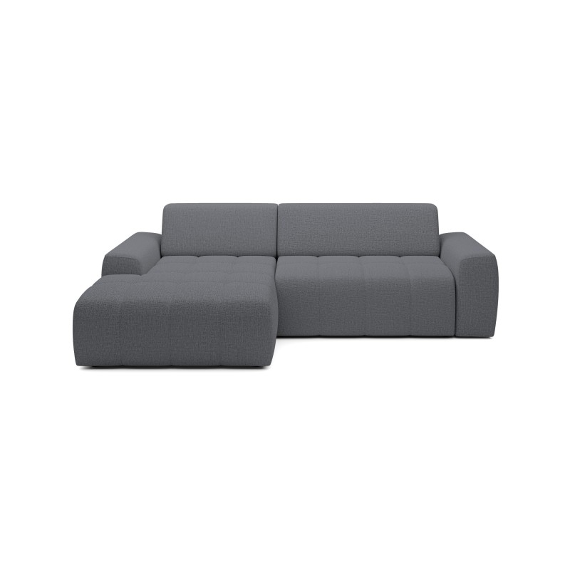 SAVIO Left-Hand Corner Sofa with Electric Adjustment, Freestanding, KANSAS 15 Grey Fabric, WERSAL Edition