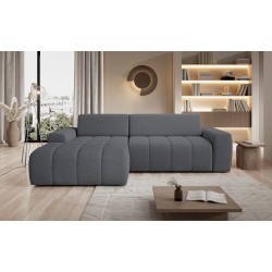 SAVIO Left-Hand Corner Sofa with Electric Adjustment, Freestanding, KANSAS 15 Grey Fabric, WERSAL Edition SAVIO Left-Hand Corner Sofa with Electric Adjustment, Freestanding, KANSAS 15 Grey Fabric, WERSAL Edition