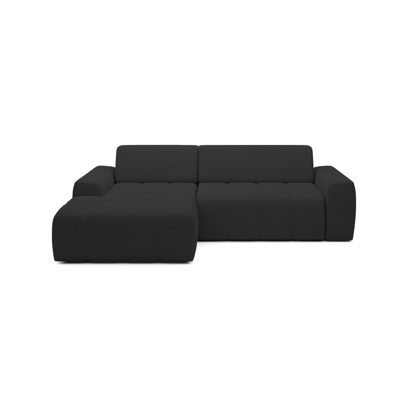 SAVIO Left-Handed Corner Sofa with Electric Adjustment, Free-Standing in KANSAS 17 Anthracite Fabric - VERSAILLES Edition