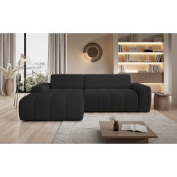 SAVIO Left-Handed Corner Sofa with Electric Adjustment, Free-Standing in KANSAS 17 Anthracite Fabric - VERSAILLES Edition SAVIO Left-Handed Corner Sofa with Electric Adjustment, Free-Standing in KANSAS 17 Anthracite Fabric - VERSAILLES Edition